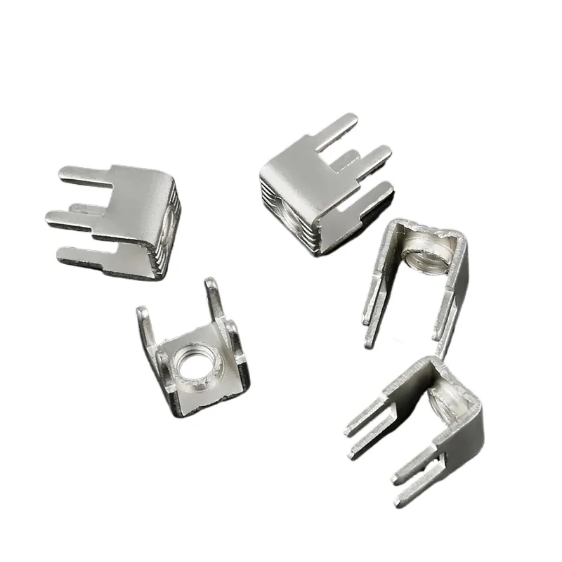 100PCS PCB-8 Welding M4 U Type Tapping Hardware Pin PCB Wiring Terminal