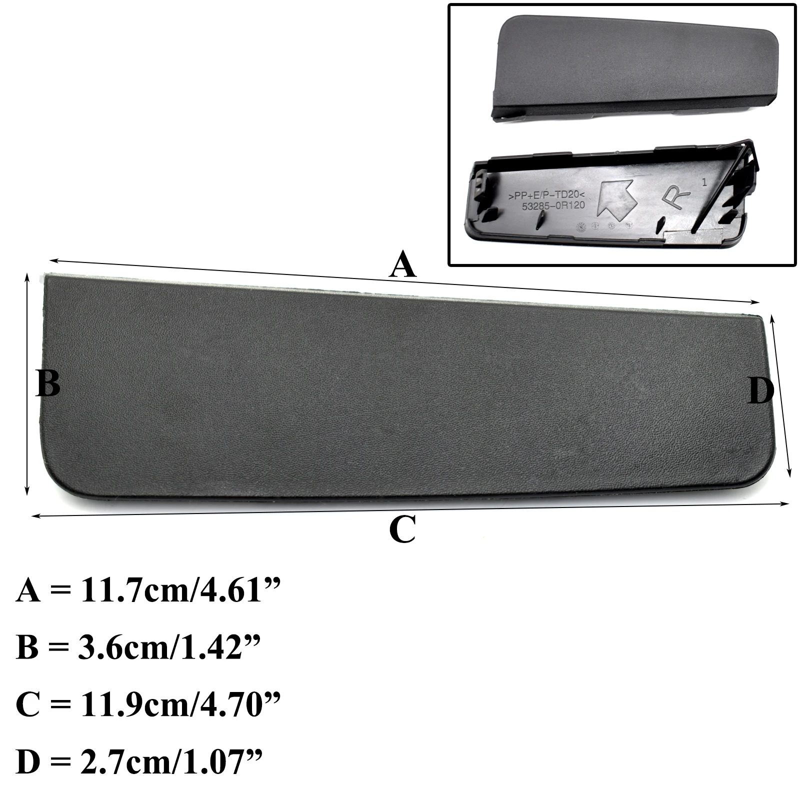 2x Toyota RAV4 XA50 Front Bumper Tow Hook Cover Cap 53285-0R120 53286-0R120