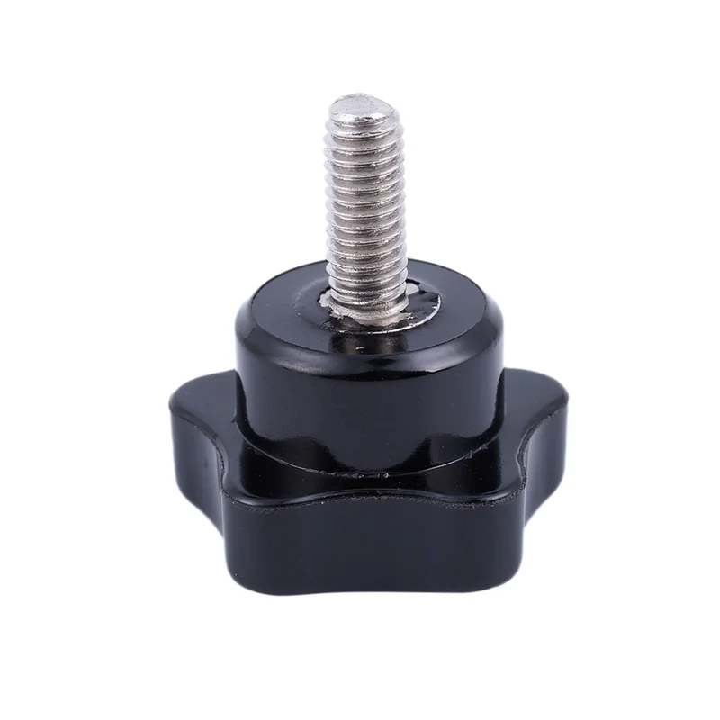 AB47-M6 X 15Mm 수나사 스타 헤드 잠금 나사 핸들 검정색 6개