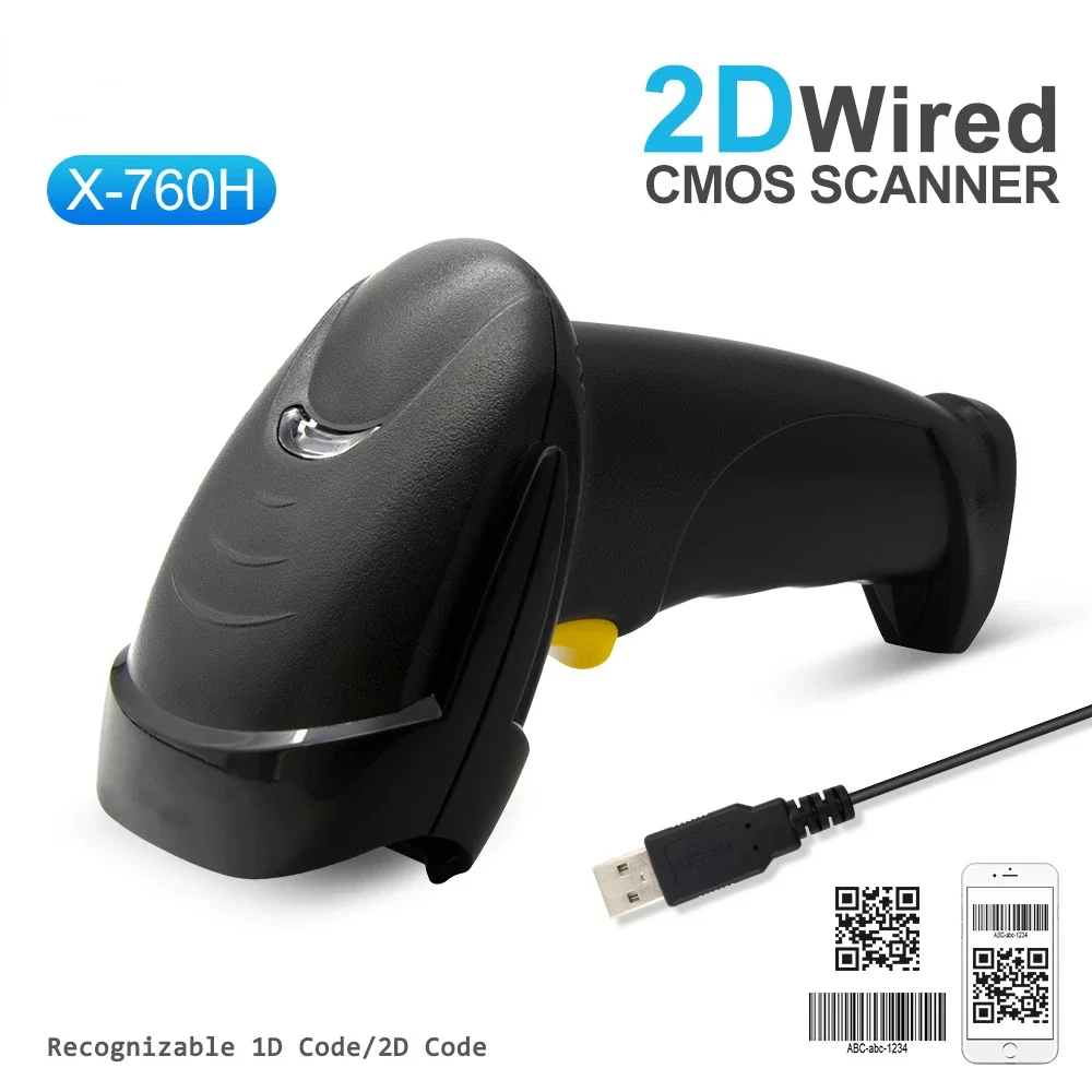 Фото Сканер штрих-кода Xincode лазерный CCD CMO проводной сканер проводной Ручной 1D 2D QR сканер штрих-кода поставщики №4
