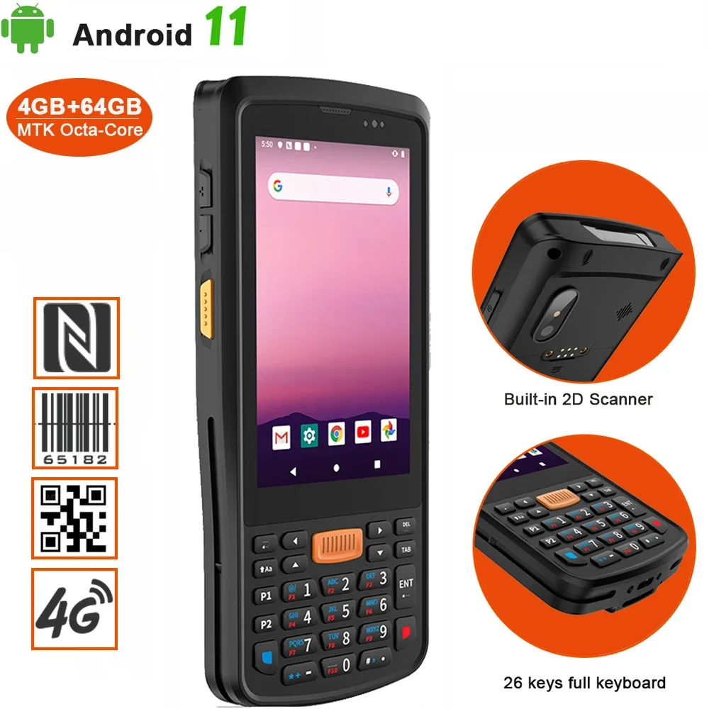 

Rugged Handheld PDA Android 11 OS 4G+64G 2D Zebra SE4710 Scanner Module NFC WiFi Google Store Data Collector Terminal