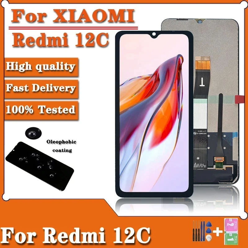 6.71 For Xiaomi Redmi 12C LCD 22120RN86 Display Touch Panel Screen  Digitizer Assembly For Xiaomi 12C