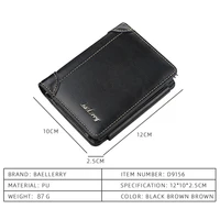 Nouveaux portefeuilles en cuir PU pour hommes de haute qualité fermeture éclair court design porte-carte homme sac à main Vintage porte-monnaie hommes portefeuilles 2