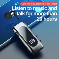 K55 Band Clip Single-ear Bluetooth Headphones LED Display Tws for Android &IOS Earphones & Headphones Hd Calls Business Headsets 2