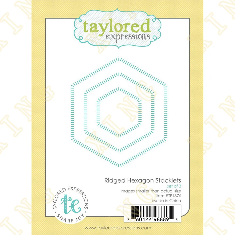 

Ridged Hexagon Stacklets Metal Craft Cutting Dies for DIY Scrapbooking Paper Diary Decoration Manual Handmade for Embossing New