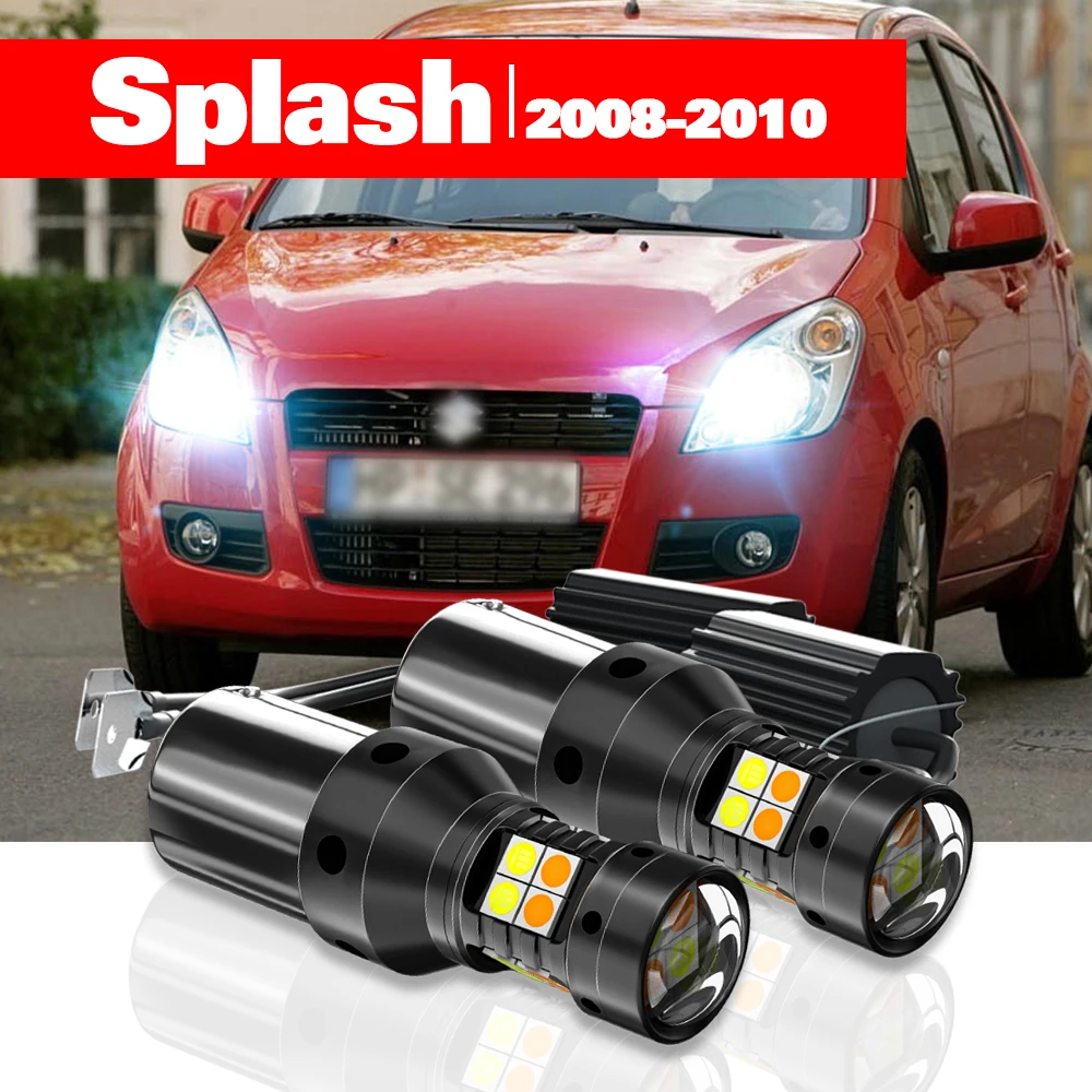 

Для Suzuki Splash 2 шт. светодиодный двухрежимный сигнал поворота + дневная работа светильник DRL аксессуары 2008 2009 2010