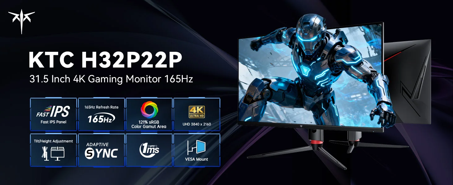 ktc 32 inch 4k gaming monitor 165hz