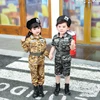Korea Camouflage Uniform For Kids Boy Girl Summer Outdoor Uniform For Summer Combat Tactical Short Long Sleeve 2