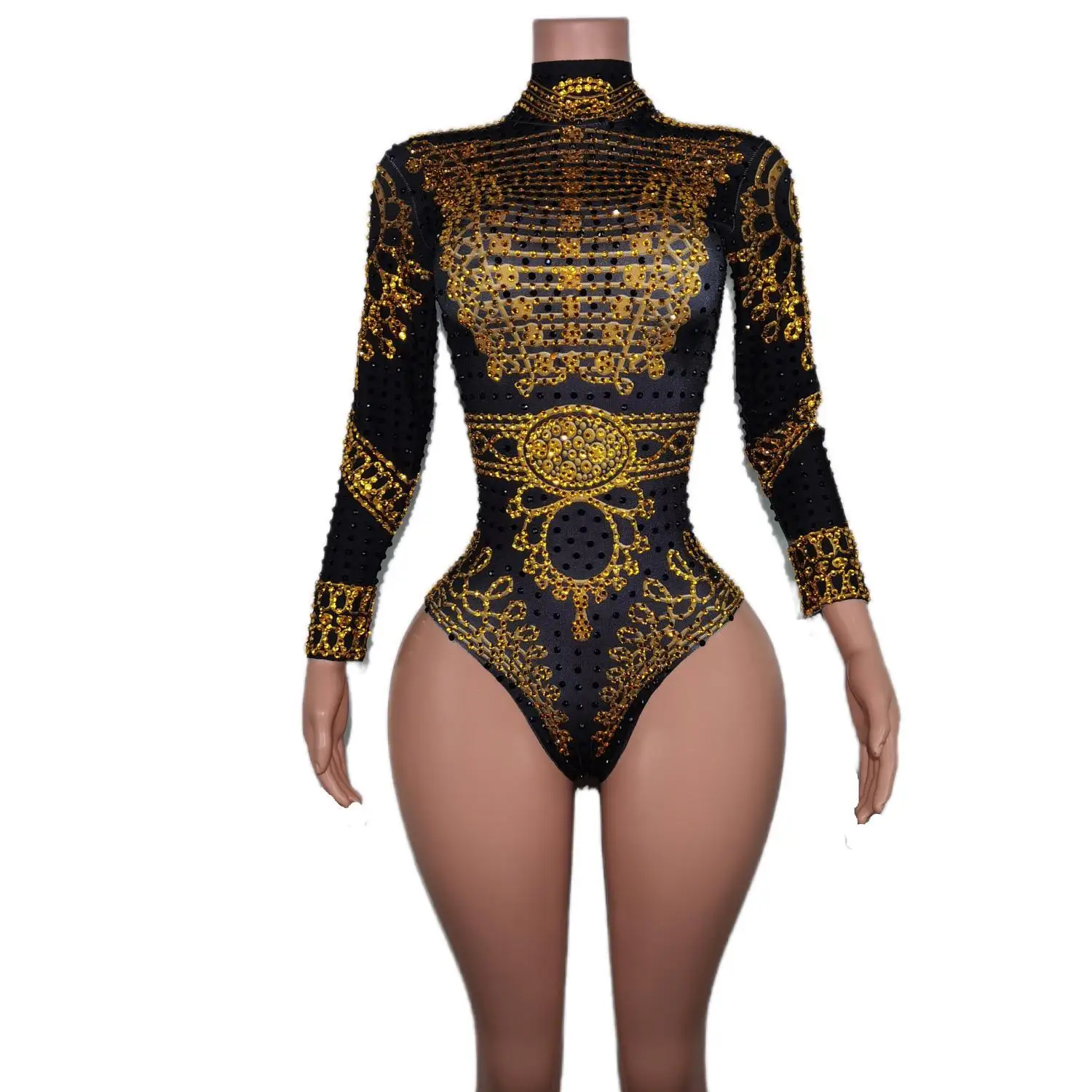 Sexy Rhinestones Bodysuit Birthday Celebrate Wear Female Singer Show Bodysuit Evening Prom Party Stage Wear Napolun