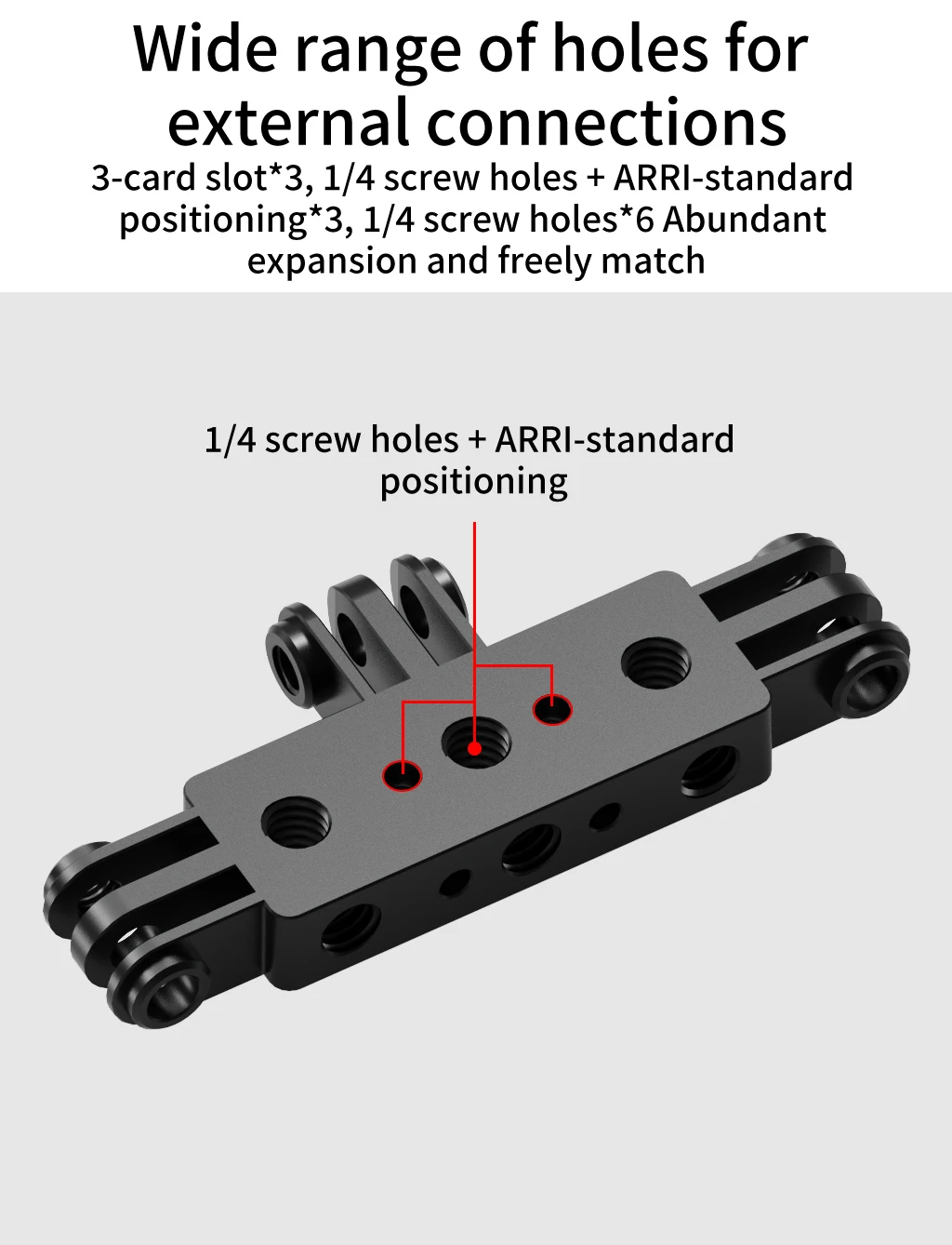 3-Position Licht Stand Halterung Handy Halter Stativ 1/4 Verlängerung Halterung für Gopro Action 5Pro Mic Füllen Licht live-Übertragung – Detail 10