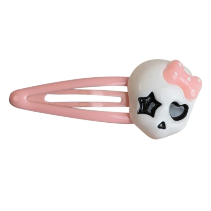 

Lovely Hair Clip Cartoon Skull Hairpin Cream Feeling Side Bangs Hair Clip 40JC