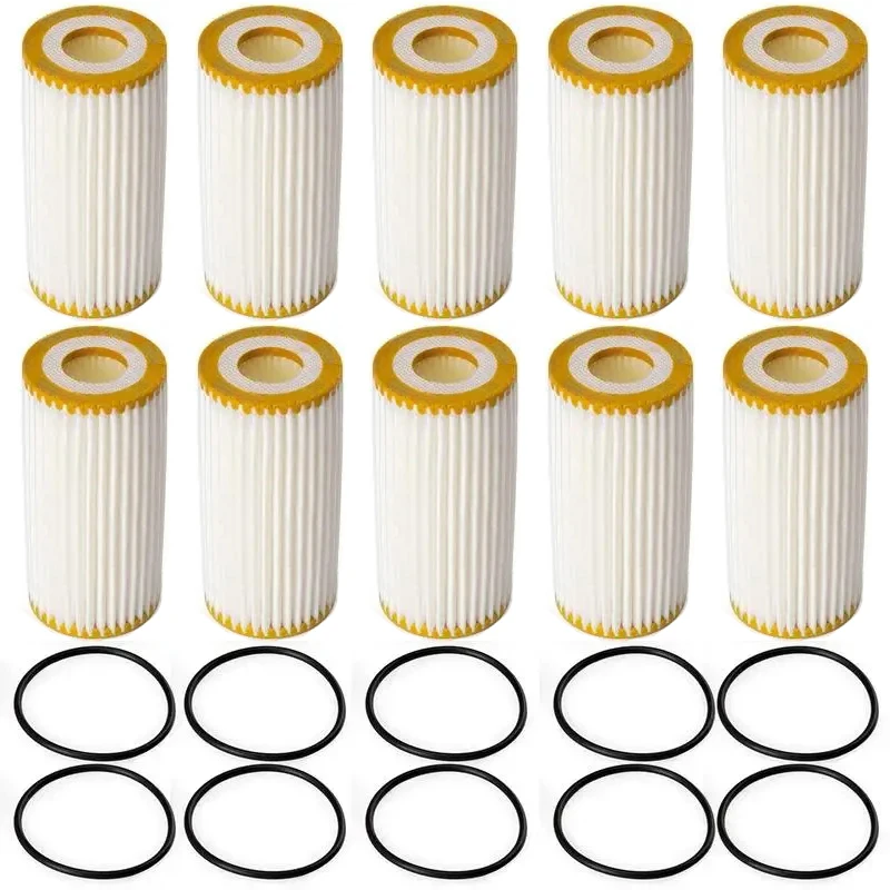 10PCS Oil Filter for VW Golf GTI Audi A6 A7 Skoda Octavia Superb B8 Kodiaq 1.8TSI 2.0TSI 06L115562B 06L115466C