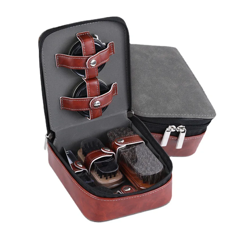Shoe Cleaner Shoe Brush Shoe Cleaning Kit Shoe Shining Tool Horse Hair Brush Shoe Polish 9 Pieces 11 Pieces Leather Shoe Care Cleaning Daily Set