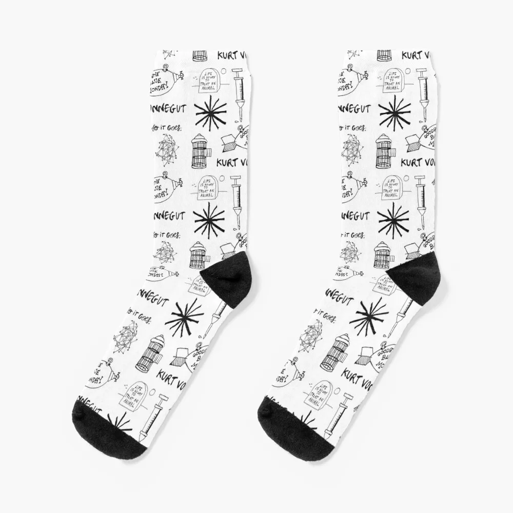 

Ode to Vonnegut -- Pattern Socks Children's socks Fun socks Socks Woman Men's