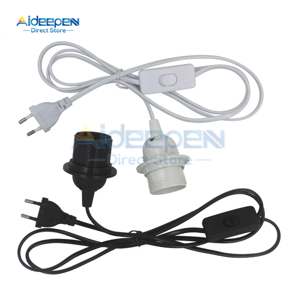 1.8M line length lamp holder universal E27 screw with switch LED bulb socket adapter lamp holder,lamp bulb holder,lamp base,lamp socket adapter,led lamp base,lamp socket extender Light Extension Power Cable Bulb Socket