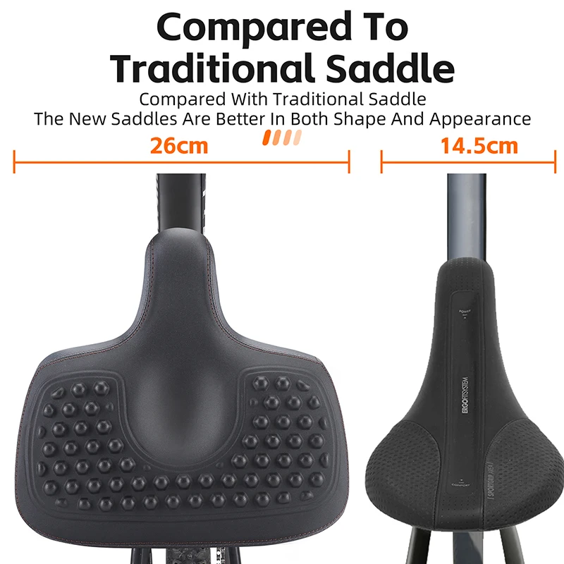 WEST BIKING Widened Thickened Bike Saddle Comfortable Shockproof Bicycle Cushion Breathable MTB Bike Seat Cycling Accessories