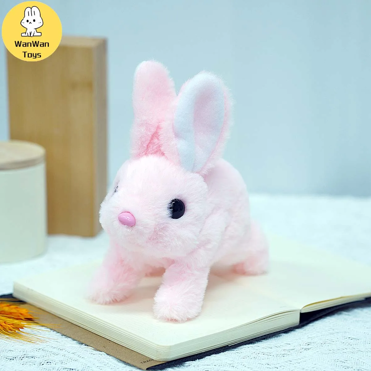 Cute Funny Interactive Electronic Pet Rabbit Toy With Sound Motion Function Perfect Gift For Kids Desktop Decoration 3