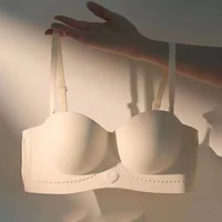 Sexy Half-cup Seamless Underwear Women's Small Breasts Gather Strapless No Steel Ring To Close Breasts Beautiful Back Ladies Bra