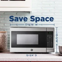 Countertop Microwave Oven,Compact 0.7 Cubic Ft.,700-watt Capacity,6 Auto Cooking Settings,Kitchen Essentials,Stainless Steel 2