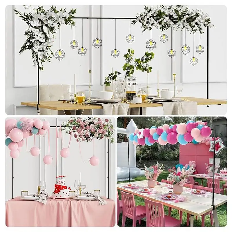 Over The Table Rod Stand Adjustable Length Over The Table Rod Stand with Clamps Top Arch Frame Backdrop Decor