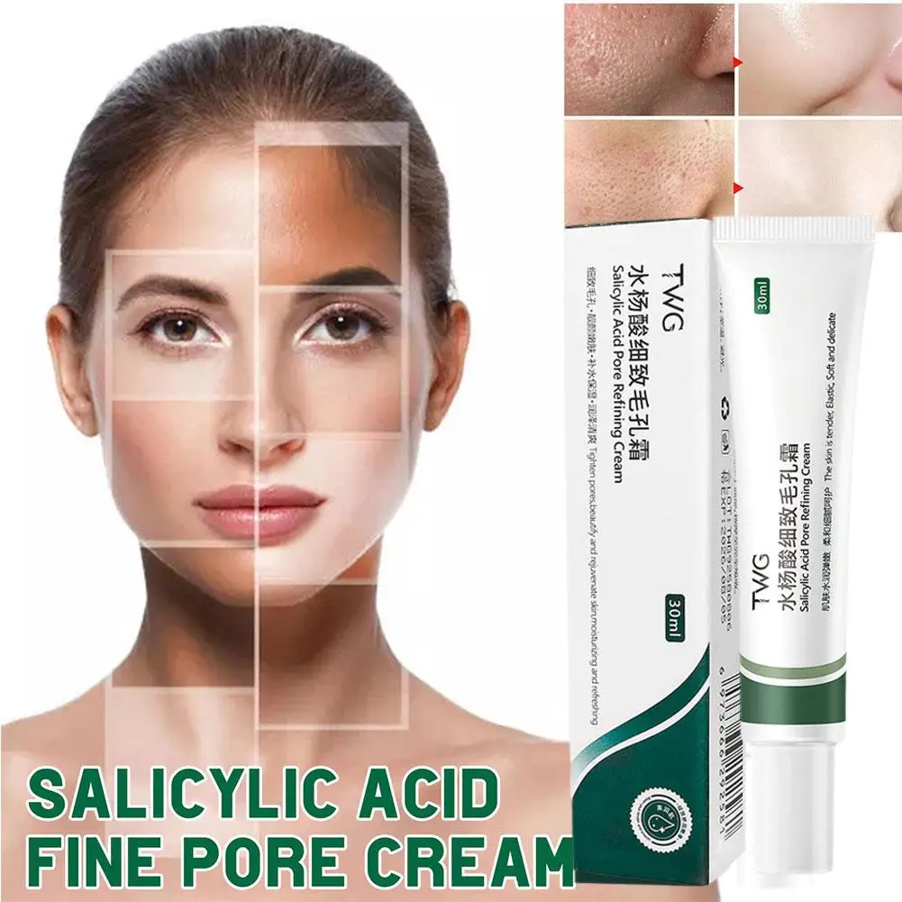 

20ml Salicylic Acid Refining Cream Improve Pimple Blackhead Care Skin Face Whitening Treatment Gel Shrinking Anti-Acne Pore J8N7