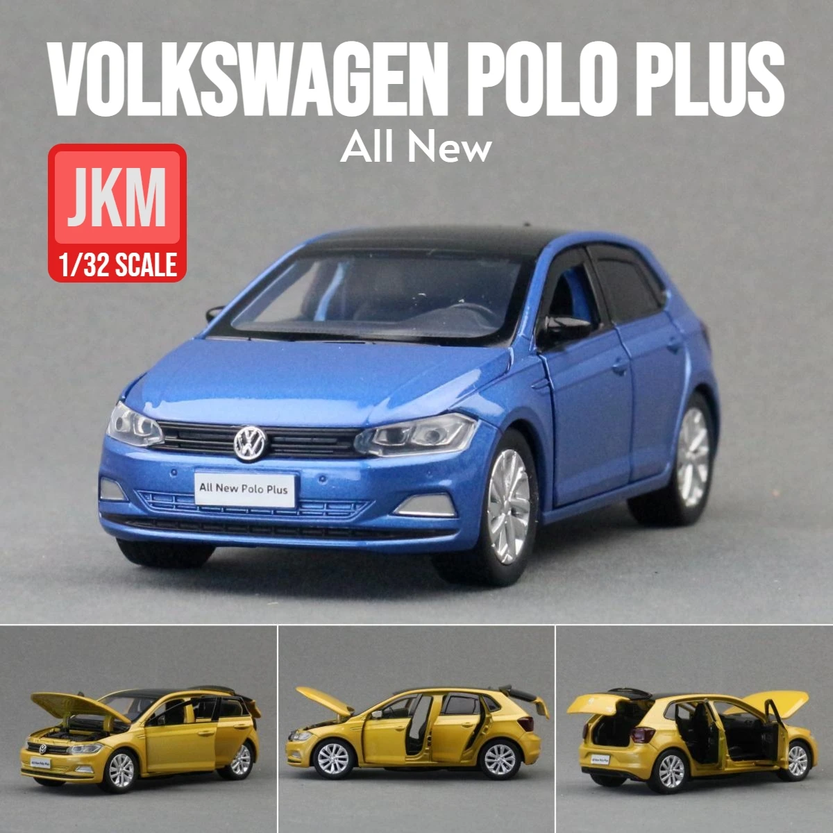 1/32 Volkswagen Polo Plus Sedan Toy Car Model Diecast Alloy
