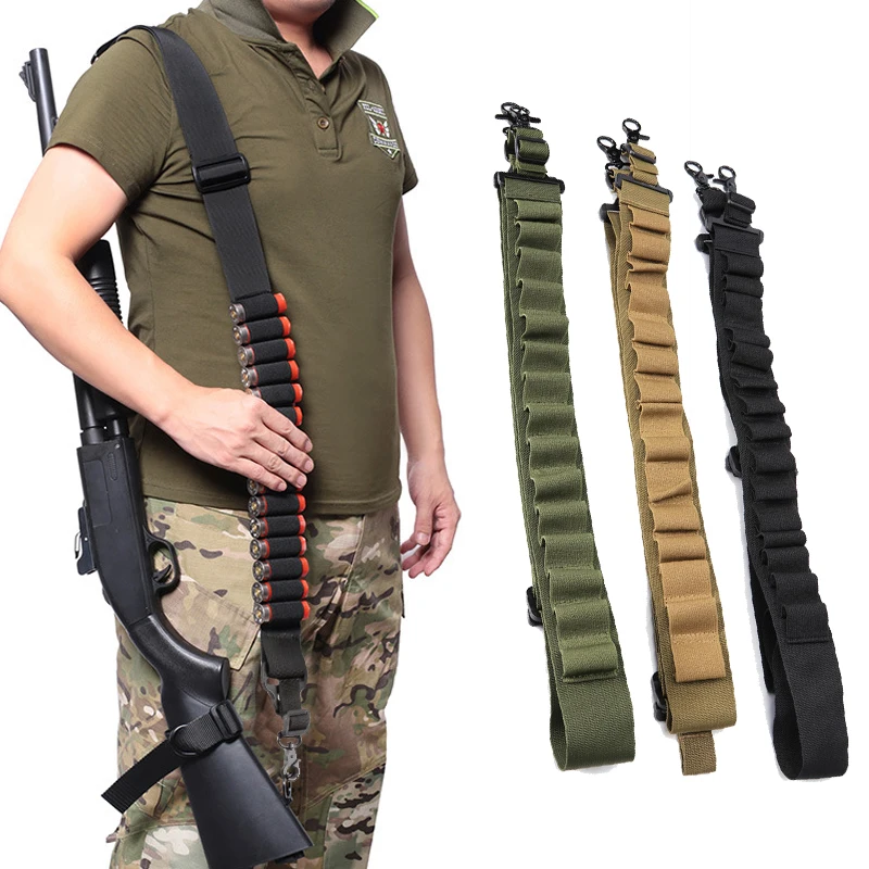 Tactical 15 Rounds Ammo Shell Holder Belt Rifle 12 Gauge Ammo Pouch