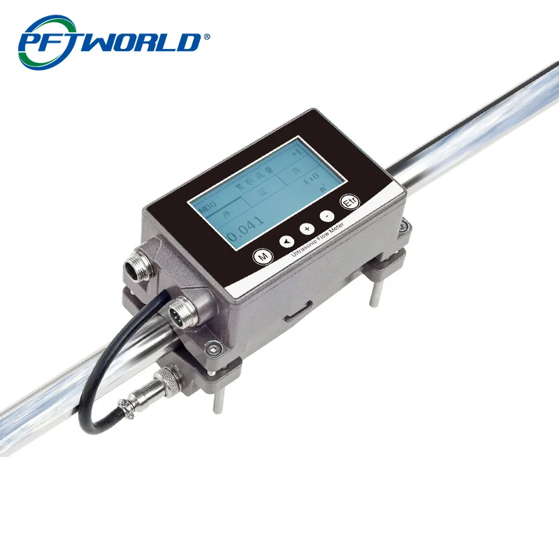 

High Flexibility Backlit LCD Display IP65 10-24V DC Magnetic Ultrasound Flowmet Flow Meter For Ultrapure Pure Water Treatment