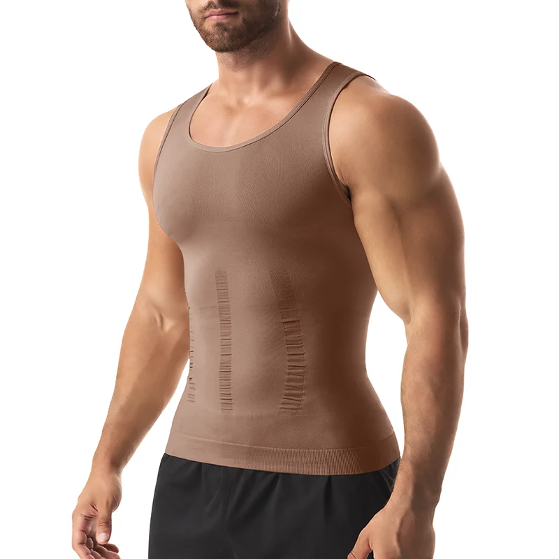 Men's Slimming Compression Tank Top - Body Shaper Vest for Workout & Tummy Control