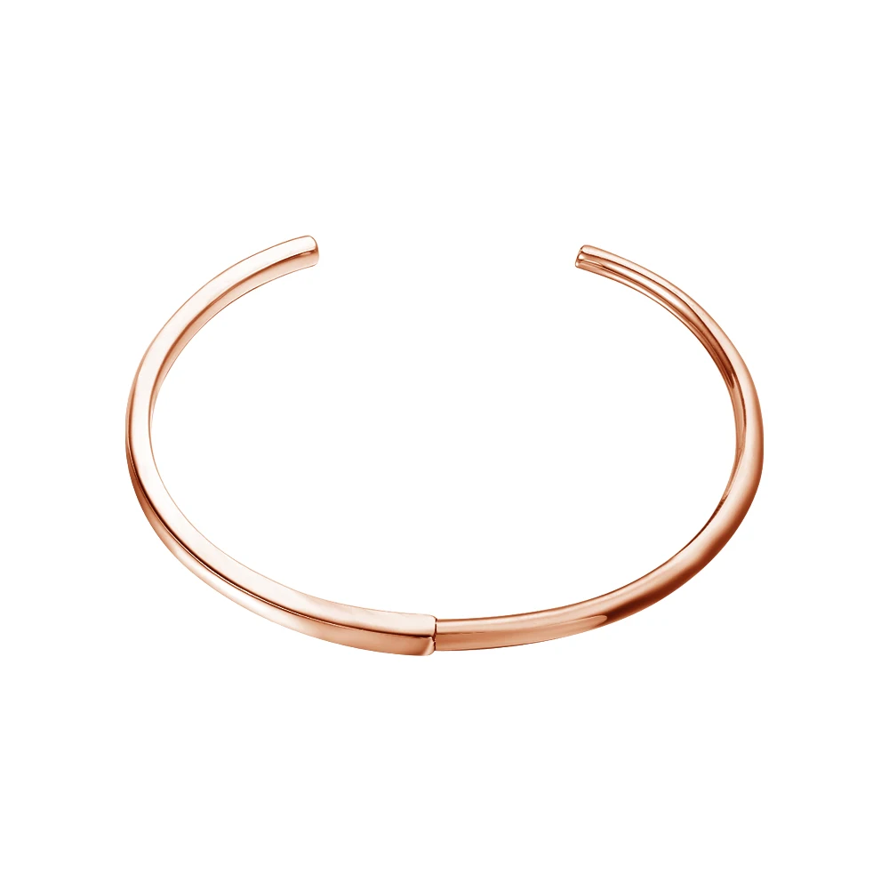 

Woman DIY Beacelets For Jewelry Making Autumn New Rose Gold Color Signature I-D Bangle For Original 925 Silver Beads & Charms