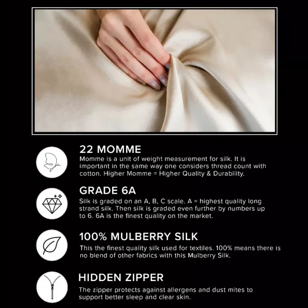 Luxury Mulberry Silk Pillowcase 3