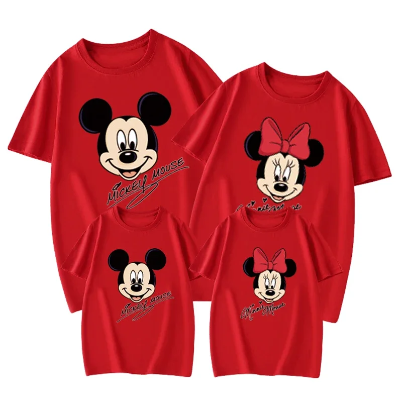 

Summer Disney Trip Family Matching Outfits Mom Dad Daughter Son T-Shirt Kids Mickey Minnie T-Shirt Matching Photography T-Shirt