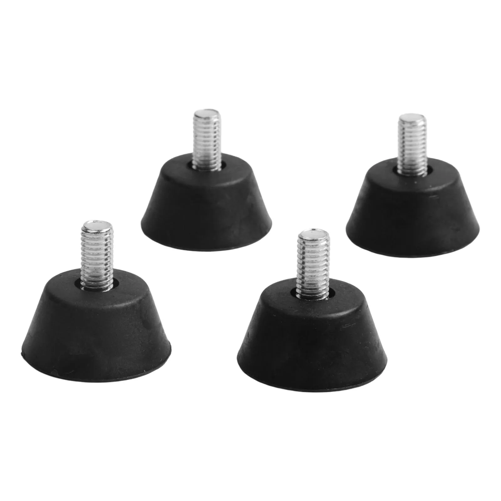 4pcs M8 Adjustable Lathe Feet Anti-Slip Rubber Feet Shock Absorbing Pads Lathe Leg Rubber Foot Mat For Woodworking Lathes