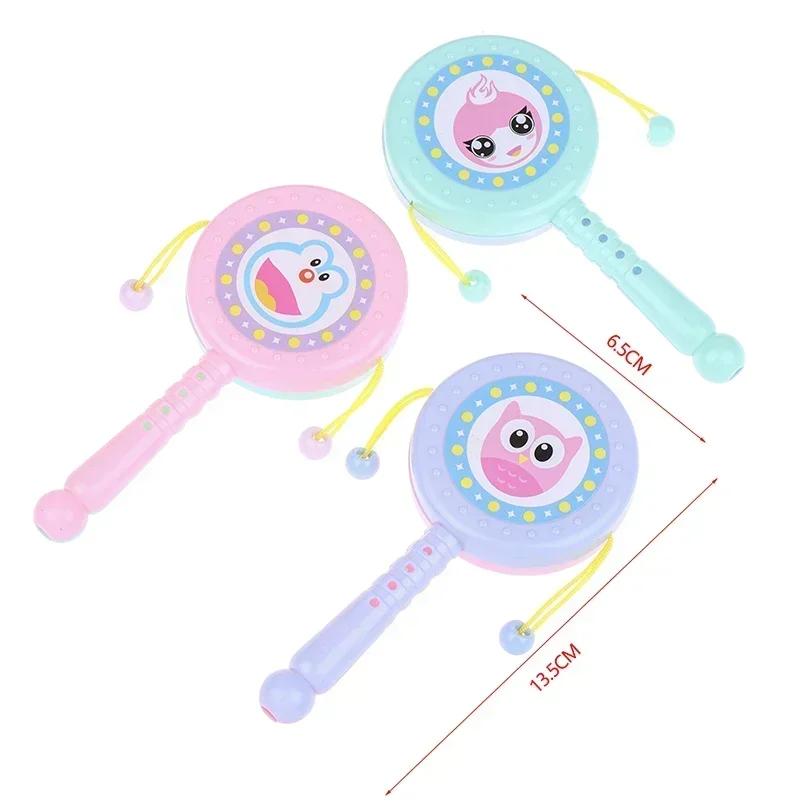 Cartoon Animal Rattle Drum Toy 1PC for Children's Early Education