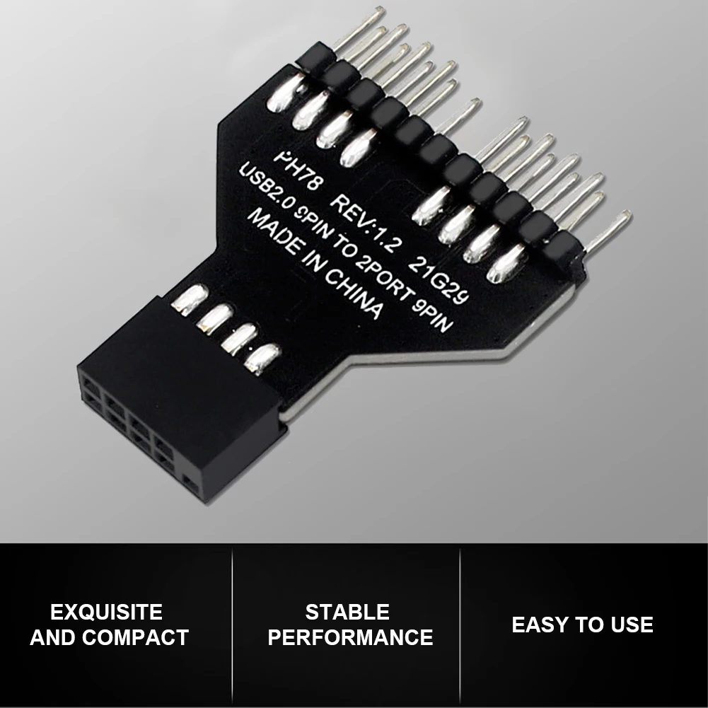 Motherboard USB2.0 9Pin Extension Cable Adapter 1 To 2 USB HUB USB2.0 9 Pin To USB3.0 19Pin Conversion Adapter for RGB Lamp Fan