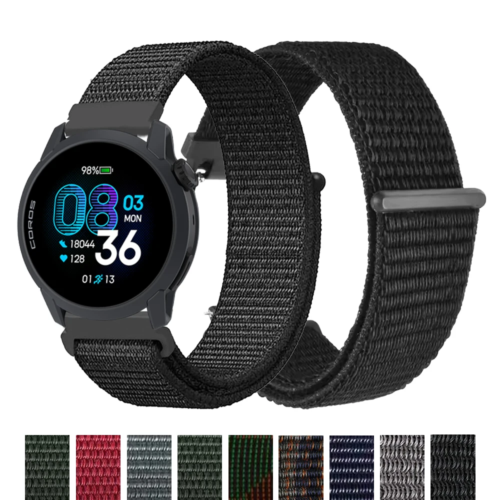 Braided Nylon Velcro Strap - 20mm/22mm Watch Band