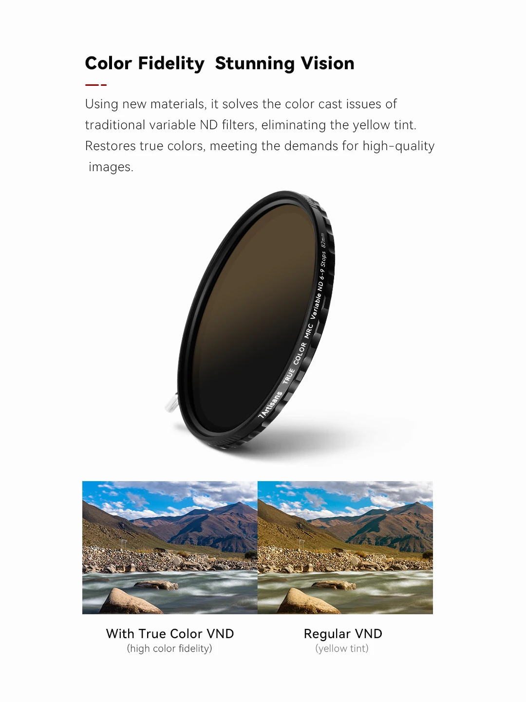 7Artisans True Color VND 2-5 / 6-9 Stufen Variabler Neutraldichtefilter Einstellbarer ND-Filter Kratzfester Objektivfilter – Detail 3