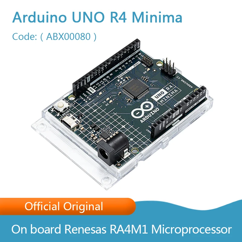 

Оригинальная макетная плата Arduino UNO R4 Minima ABX00080 с микропроцессором RA4M1 от Renesas