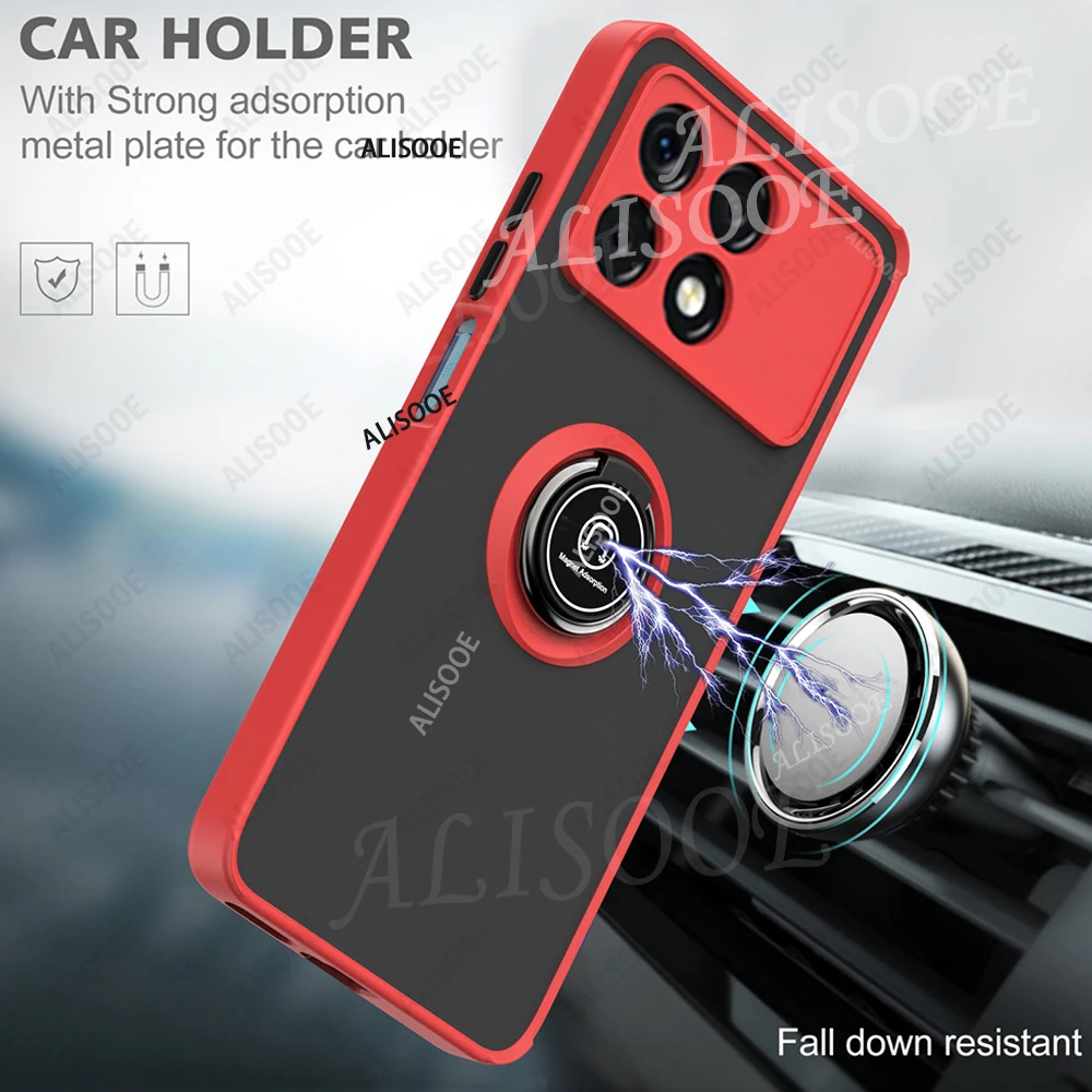 Kickstand Armor Ring Holder Protective Case - Shockproof Cover