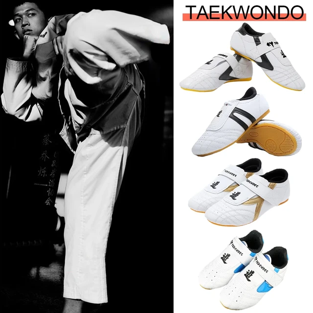 Zapatos de Taekwondo blancos transpirables, zapatillas de Kung Fu, Wushu,  Taichi, Karate, artes marciales, lucha libre - AliExpress