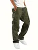 Mens Casual Jogger Pants Relaxed Fit Cargo Pants Drawstring Sweatpants Hiking Outdoor Twill Sport Pants 5