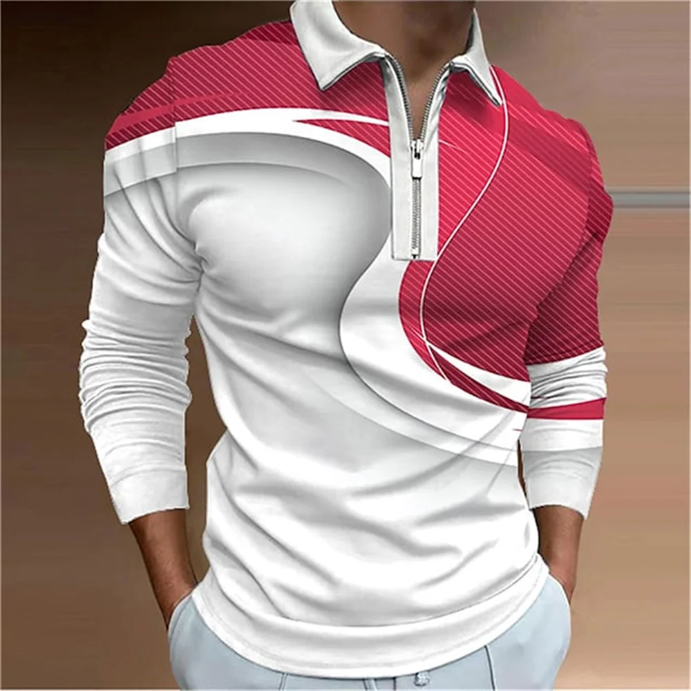 Geometric 3D Pattern Print Men's Polo Shirt Fashions Comfort Lapel Golf Shirts Mens Casual Street Sports Short Sleeve Polo Tee 9 S4f994b0d9b504b298aa97e9b51c013abl