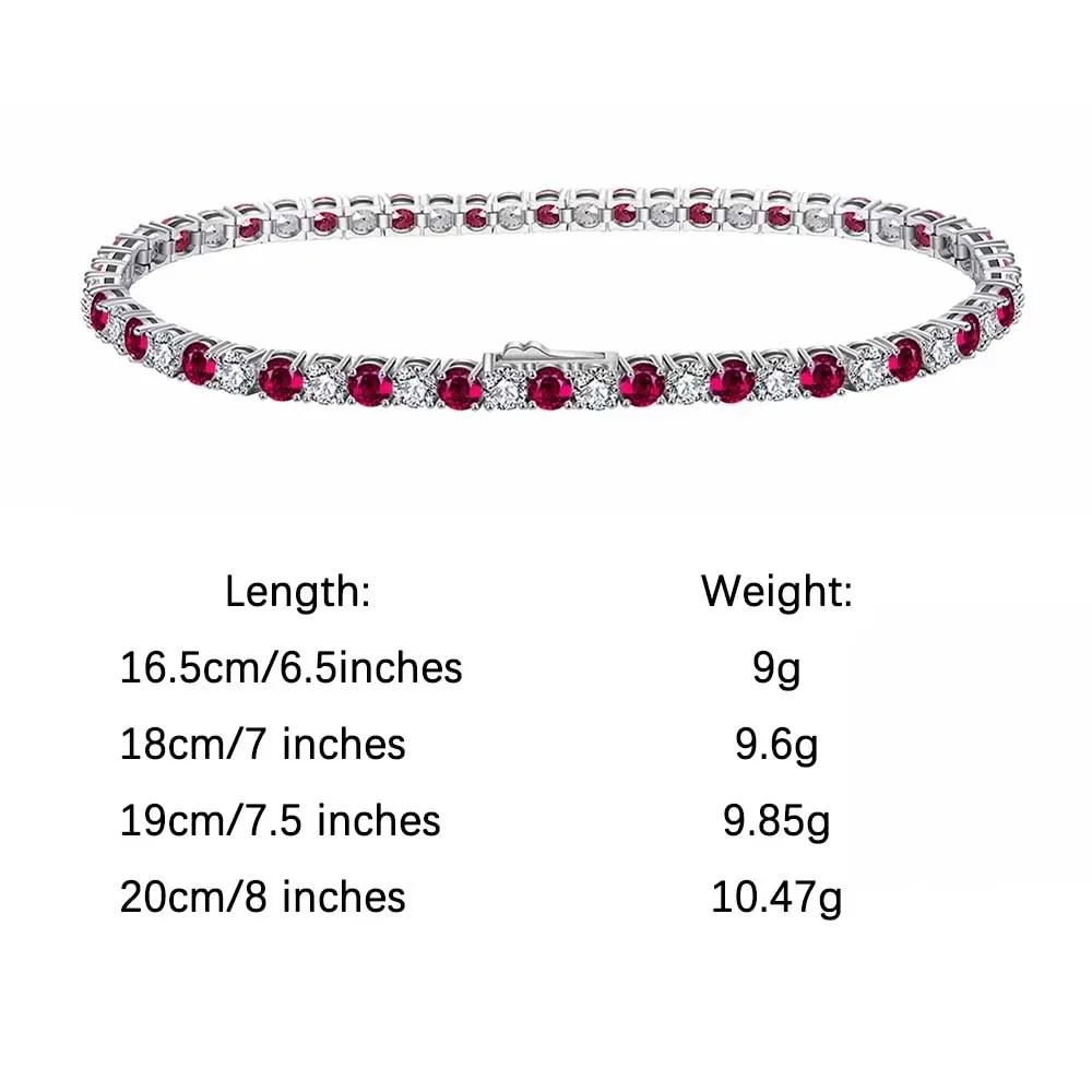 سوار تنس فاخر مرصّع بحجر أزرق