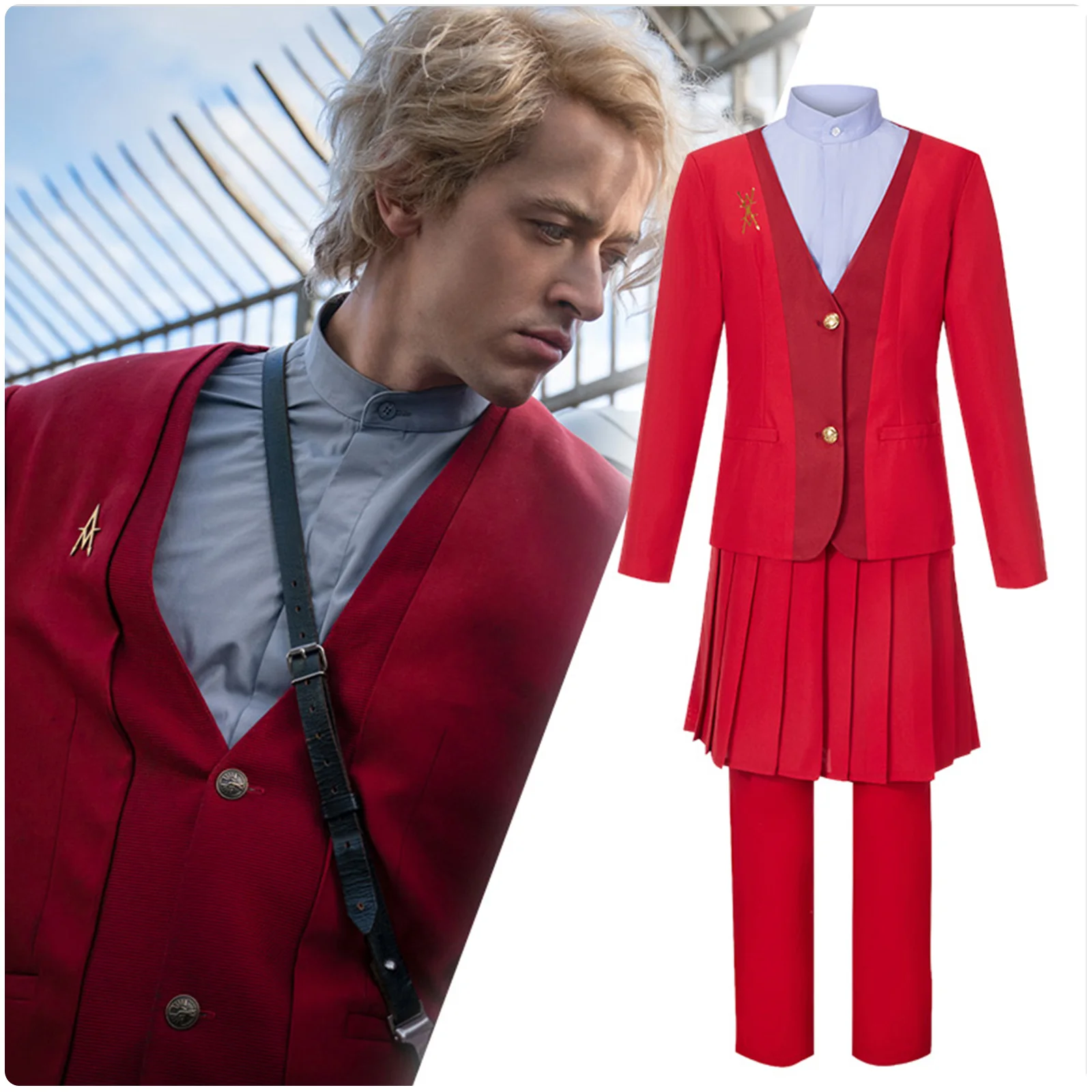 The Ballad Of Songbirds And Serpenti Snow Cosplay Costume Presidente Costume Camicia Giacca Gonna Uniforme Christmas Carnival Suit