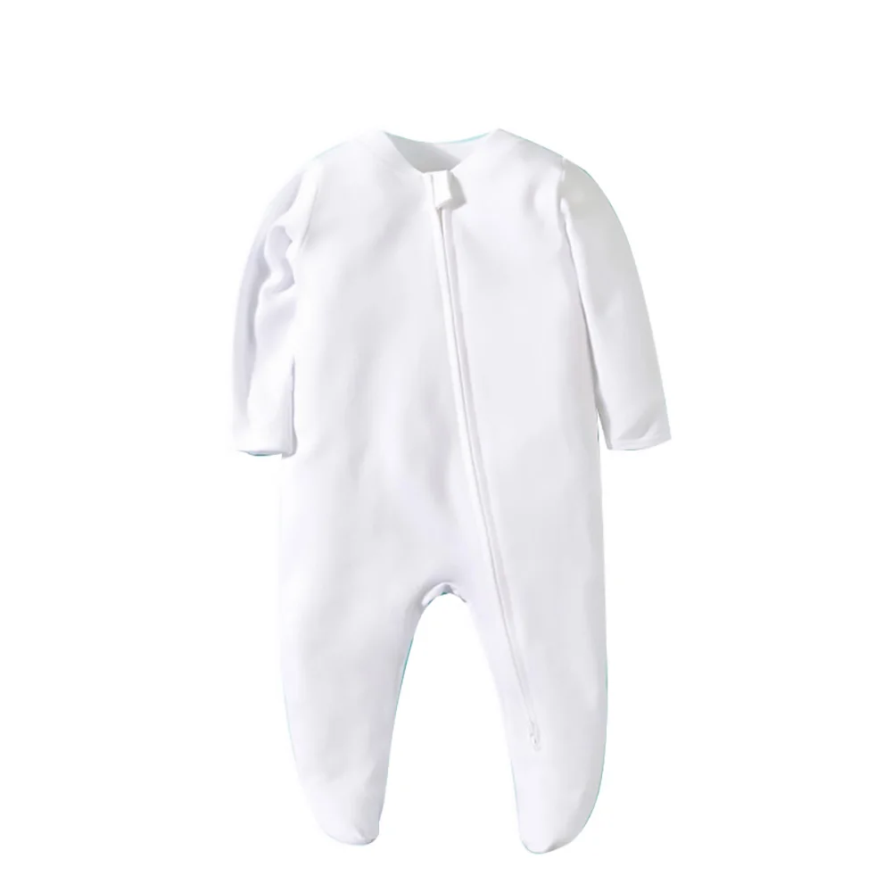 Baby Clothes Cotton Newborn Boy Girl Romper Long Sleeve Zipper 3-12 Months