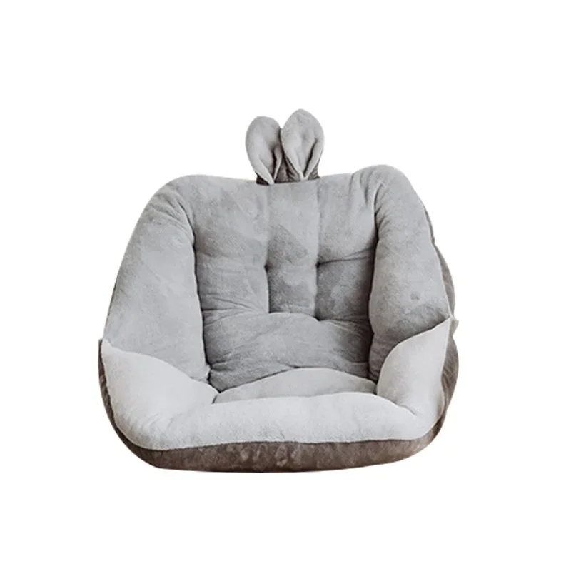 1pc Rabbit Ear Shaped Cushion Office Seat Backrest Thickened Plush Seat Cushion Super Soft Decoration Home 6