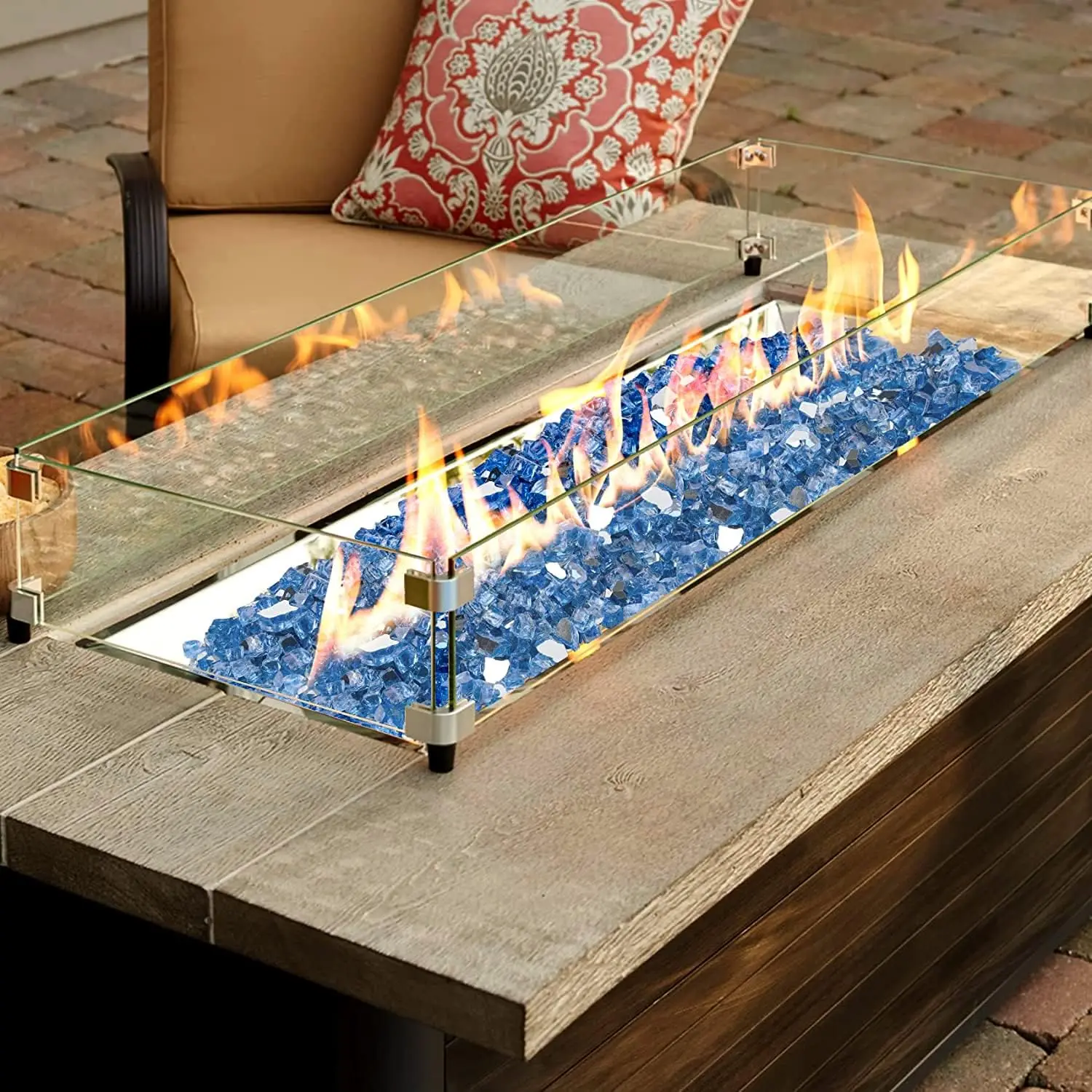 1/4 Inch Reflective Fire Glass Rocks 6