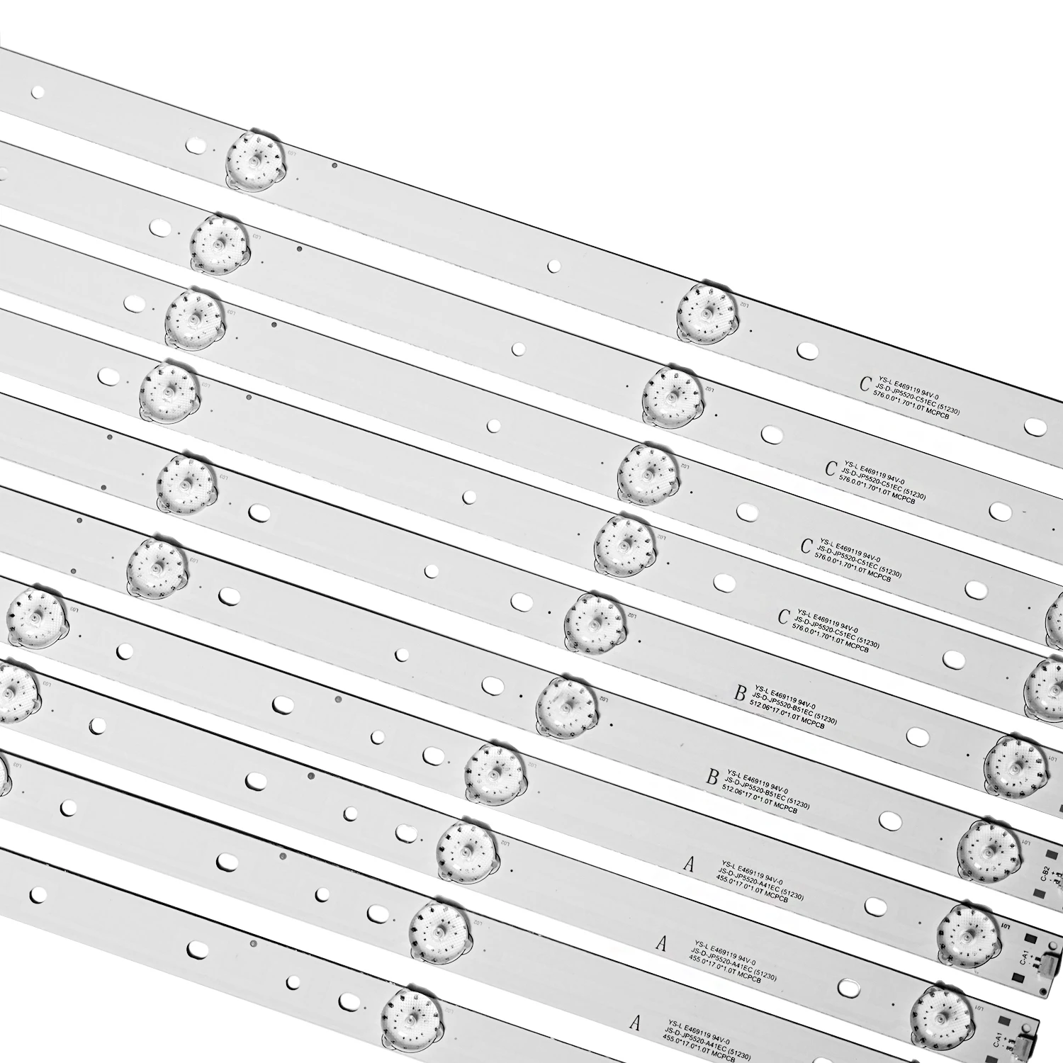 Retroilluminazione A Led Per Akai Aktv551 Js-D-Jp5520-A41Ec Js-D-Jp5520-B51Ec Js-D-Jp5520- C51Ec (60416) Ms-L0956-L M R Muslim6 V