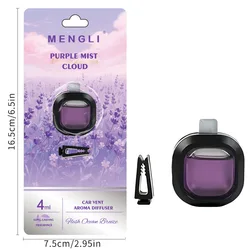 Automotive Air Vent Fragrance Deodorizer and Aromatherapy Freshener (Purple)