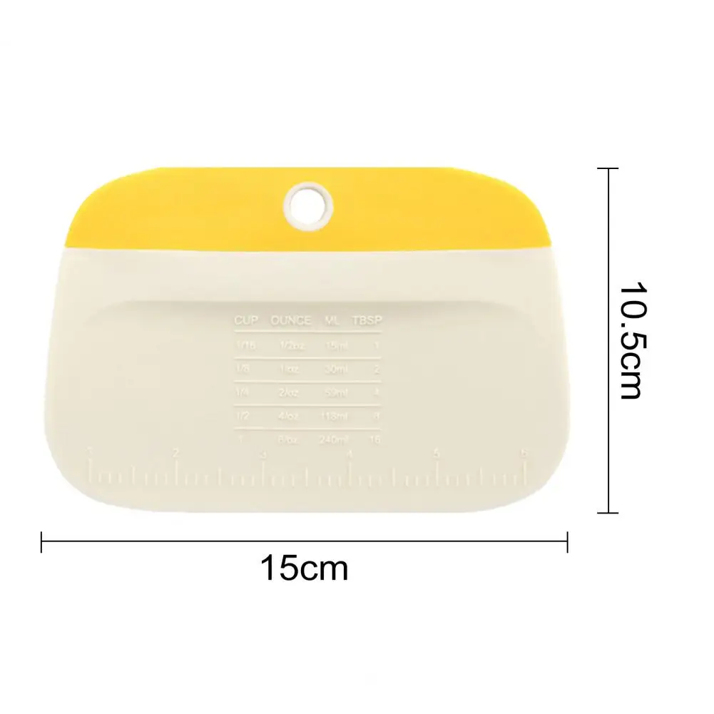 15*10.5cm Dough Scraper With Measuring Scale Multifunction Pastry Bread Cake Pizza Food Bench Cutter Kitchen Gadget Baking Tools